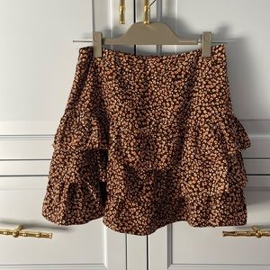 Patterned Ruffle Skirt